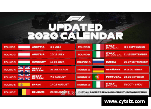 55世纪中国站4月19日举行！F1发布2020赛季赛历，22场分站赛数量创纪录